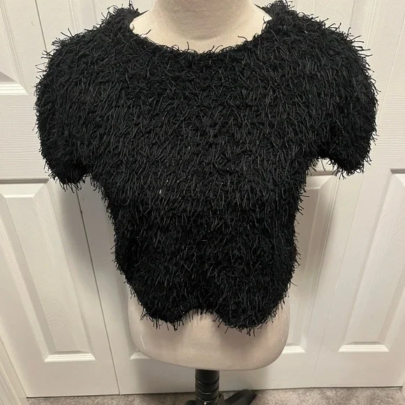 Zara size 9 Black Textured Women's Top - Picture 3 of 16